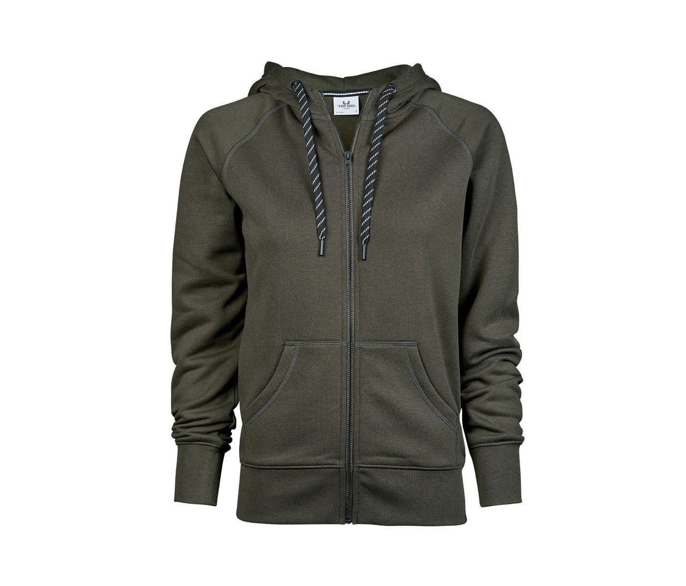 LADIES FASHION FULL ZIP HOOD coloris Vert profond