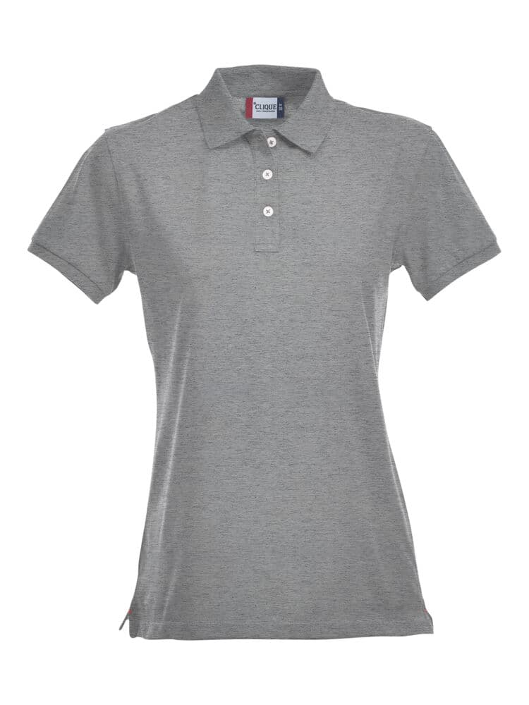 Clique Stretch Premium Polo Women coloris Gris chiné