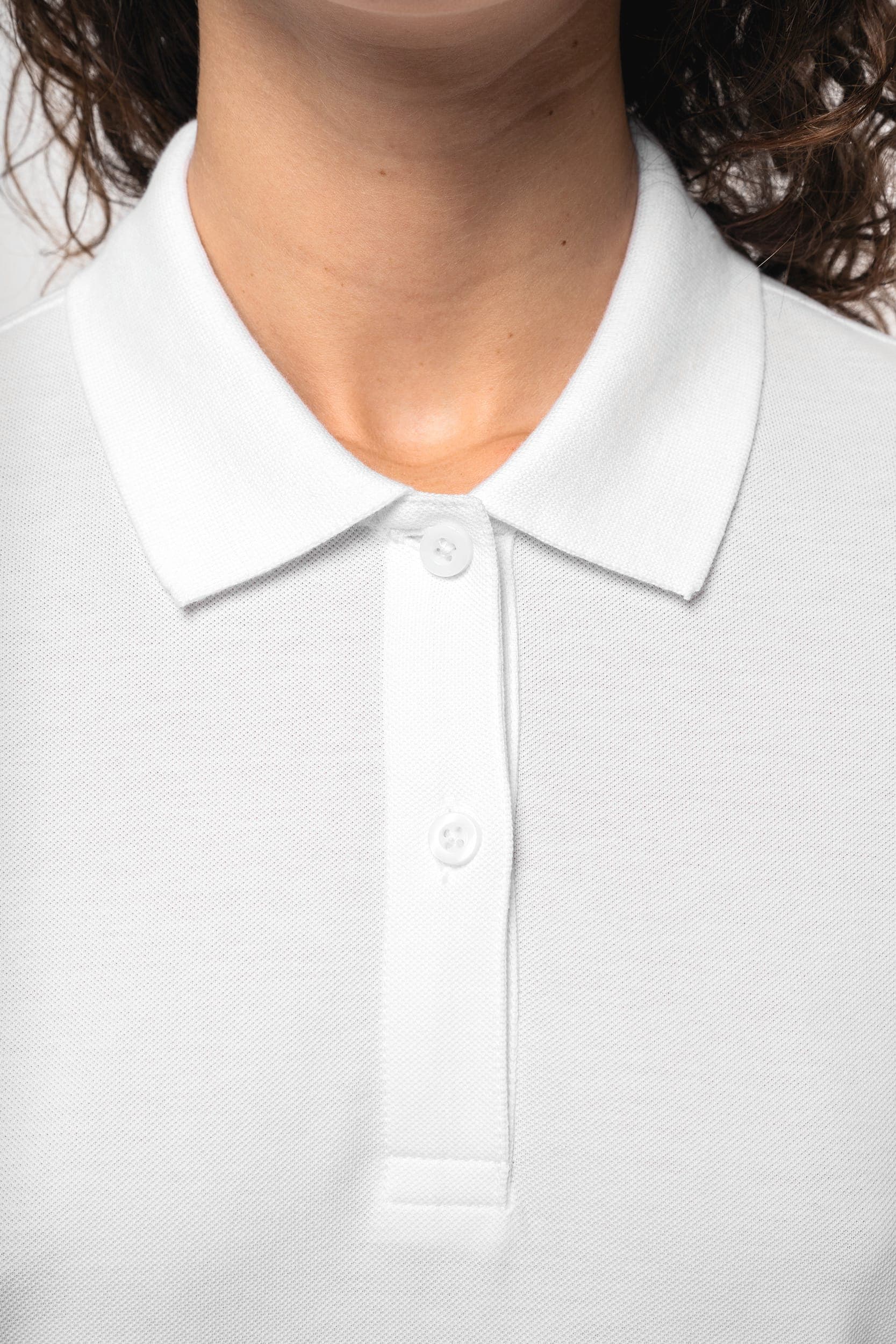 Polo piqué manches longues Bio180 femme en situation
