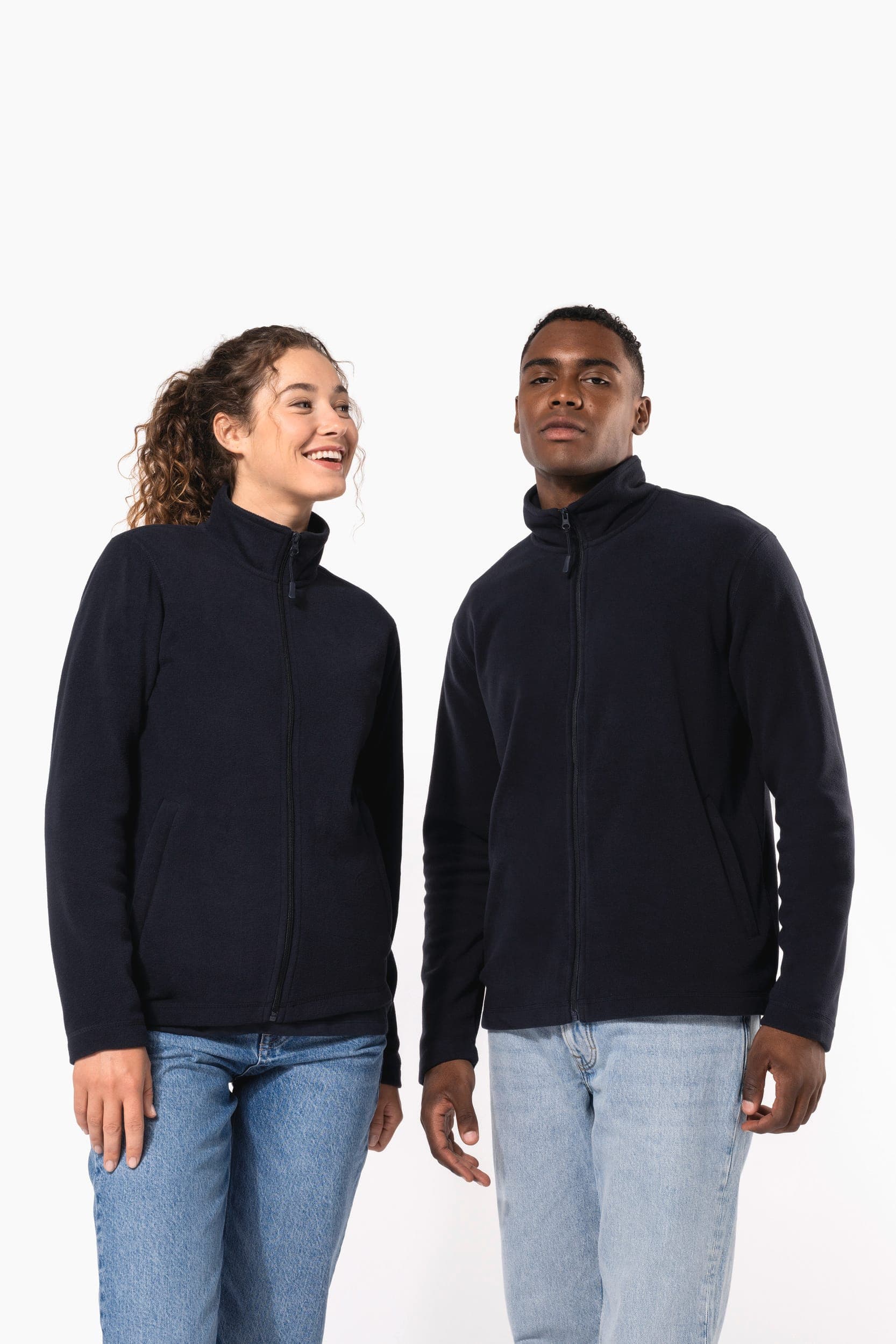 Veste micropolaire zippée unisexe en situation