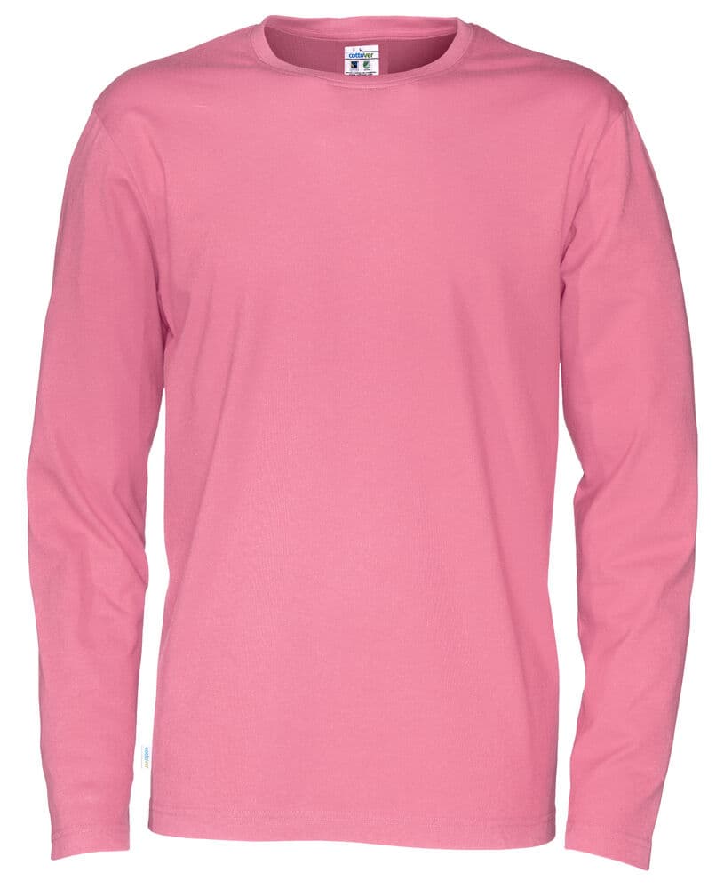 T-SHIRT MANCHES LONGUES HOMME - CERTIFIÉ GOTS coloris Rose