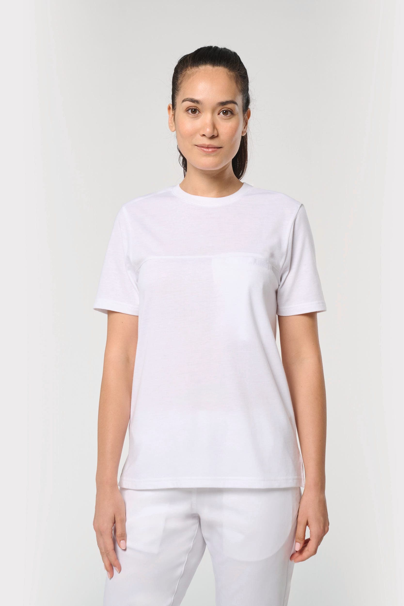 T-shirt de cuisine respirant unisexe en situation