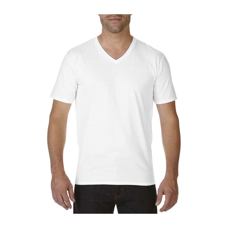 PREMIUM COTTON® ADULT V-NECK T-SHIRT coloris Blanc