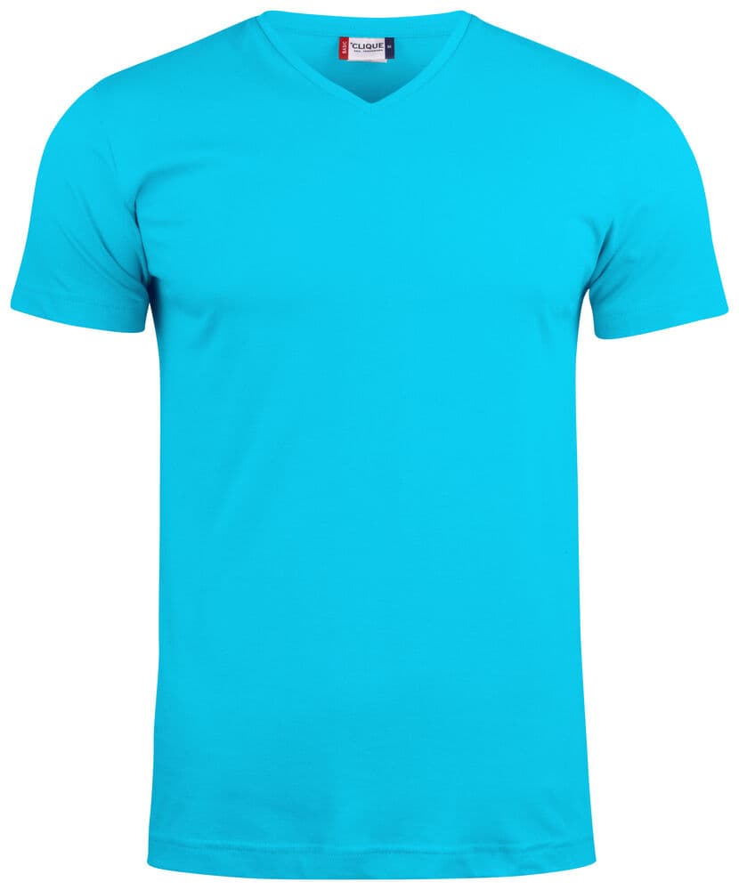 Clique Basic-T V-neck coloris Turquoise