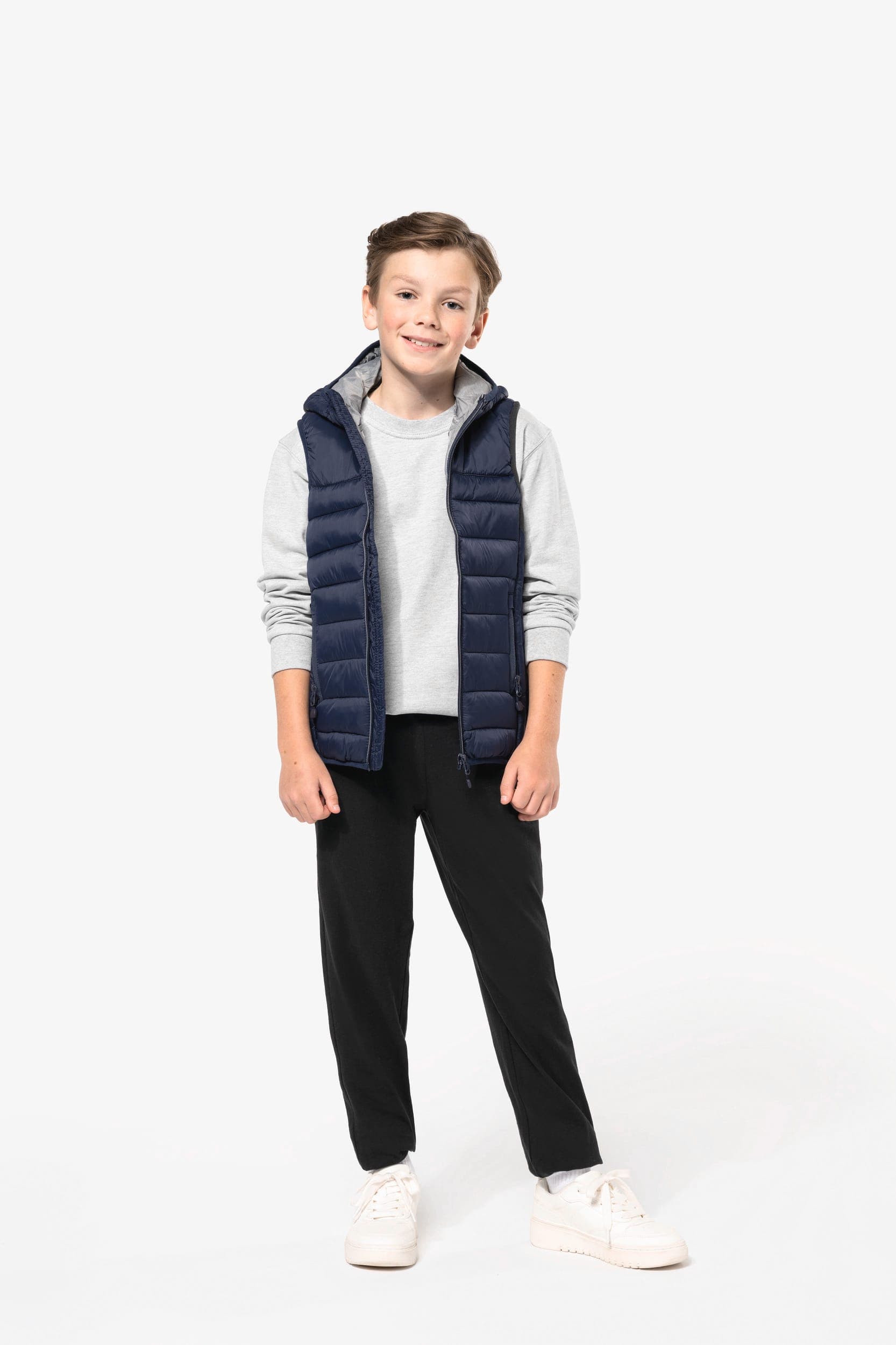 Bodywarmer à capuche enfant en situation