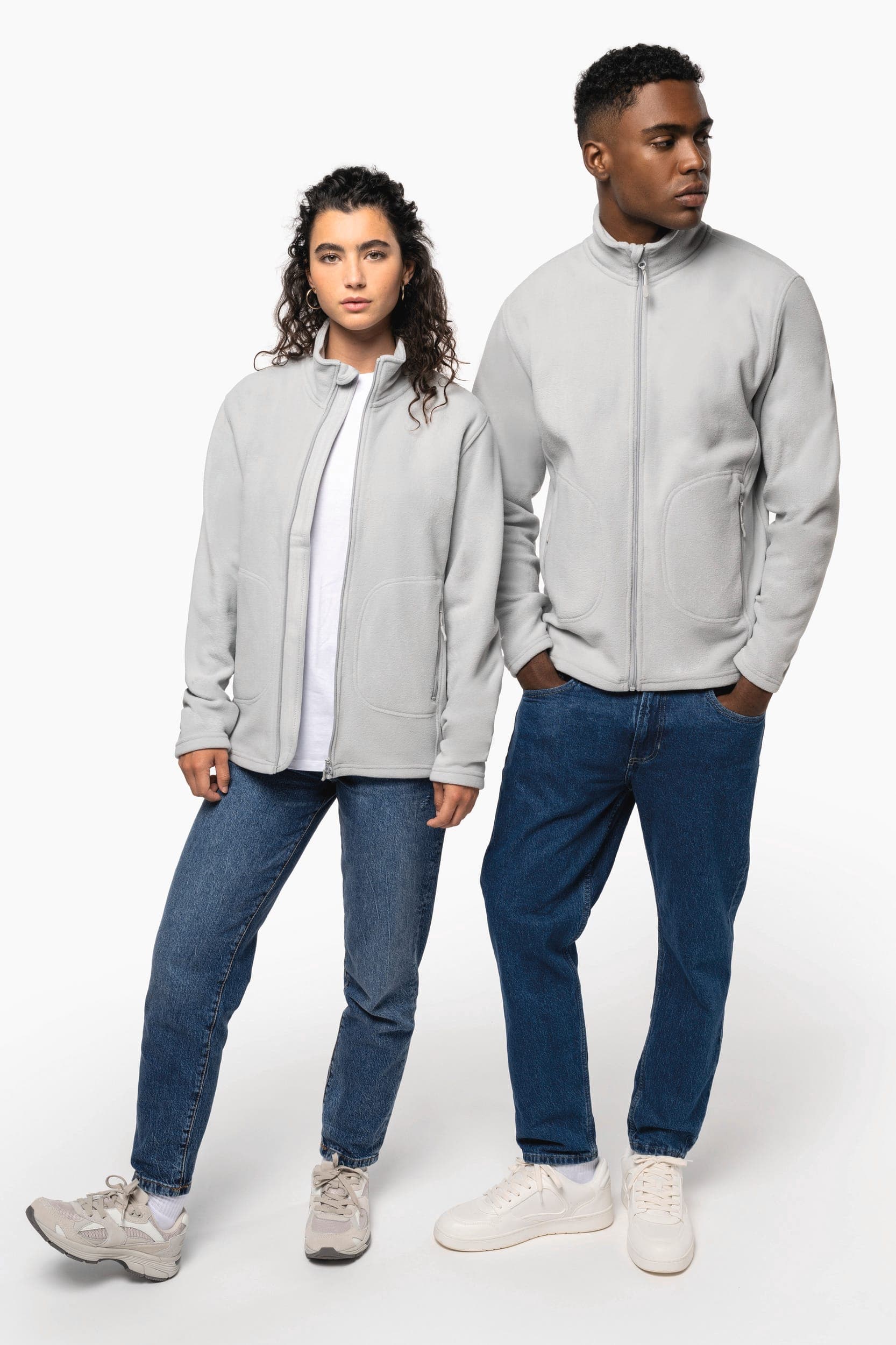 Veste micropolaire écoresponsable unisexe en situation