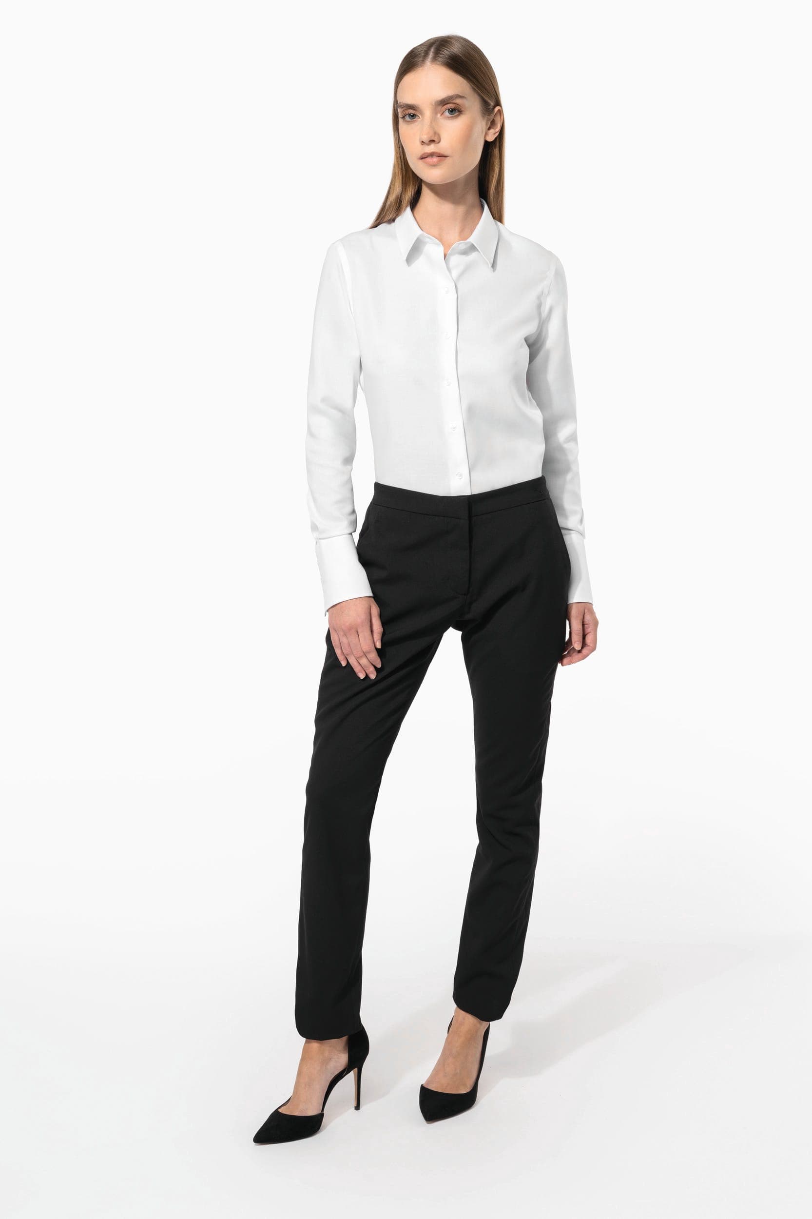 Chemise manches longues sans repassage femme en situation