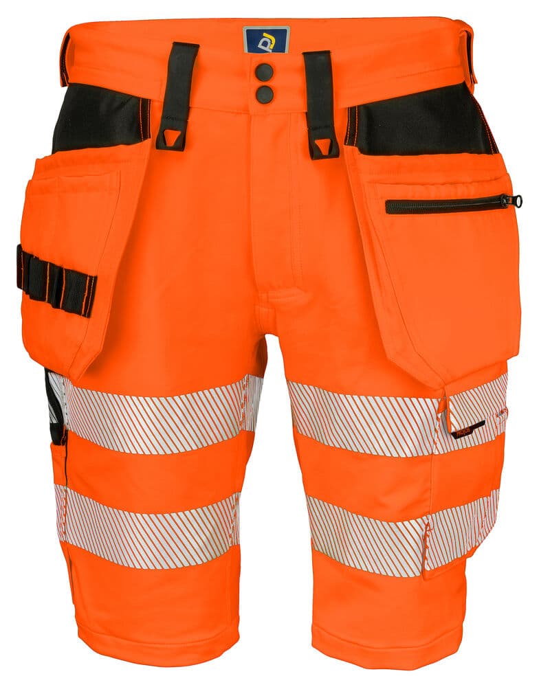6575 SHORT STRETCH DE SIGNALISATION AVEC POCHES JEAN EN ISO 20471 CLASSE 2/1