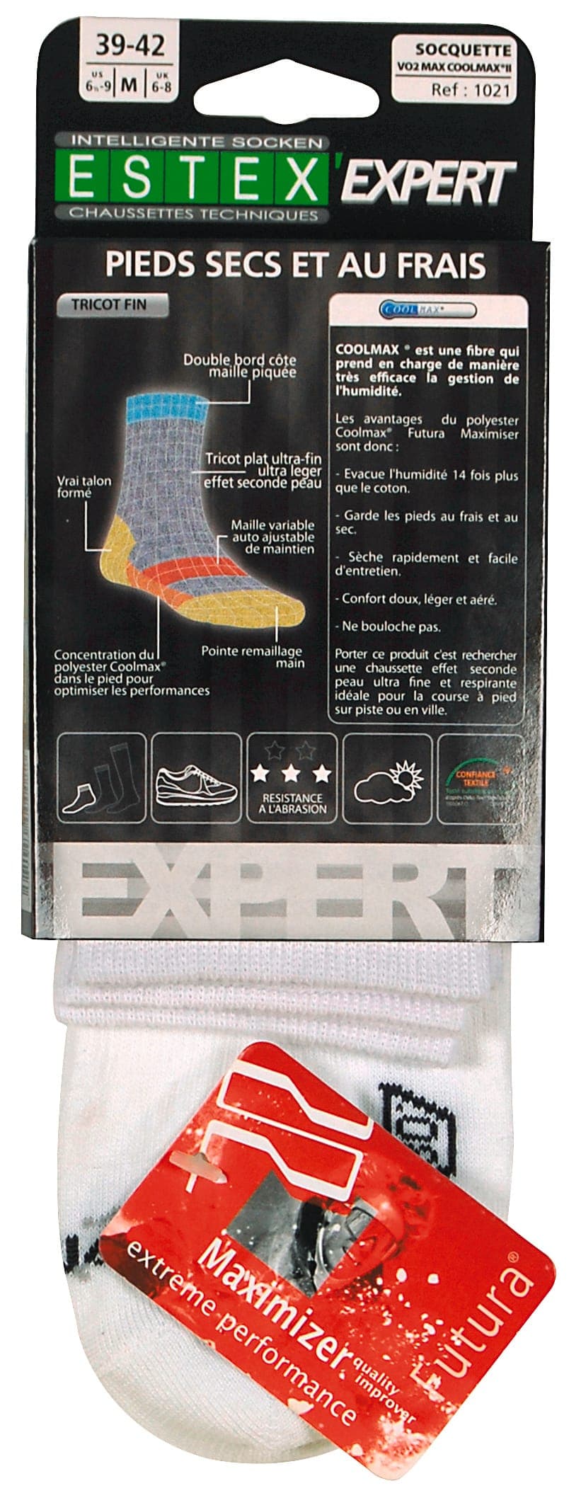 Lot de 2 paires de socquettes VO2 Coolmax en situation