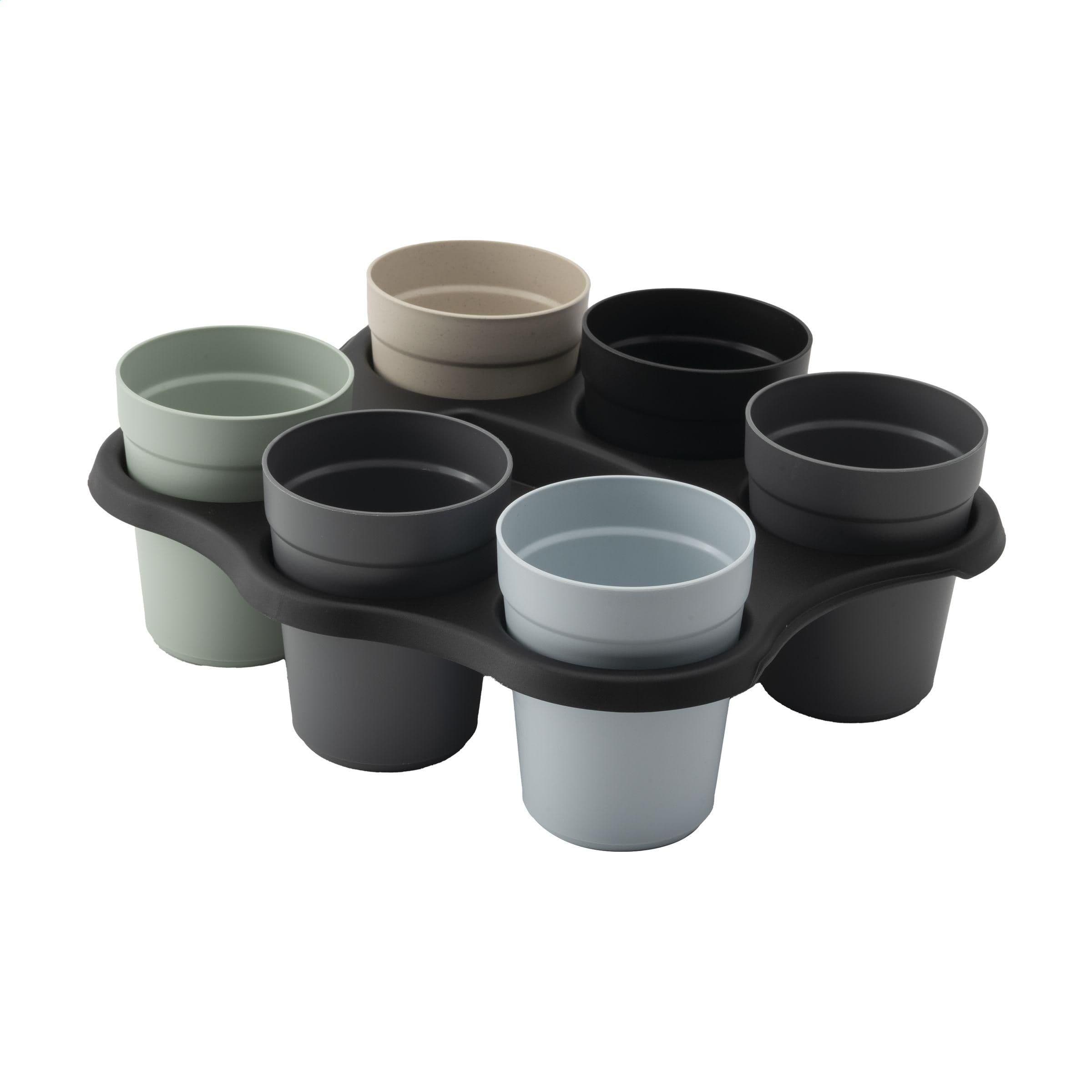 Plateau porte-gobelet Circulcup café 6 trous Ø 8 cm en situation