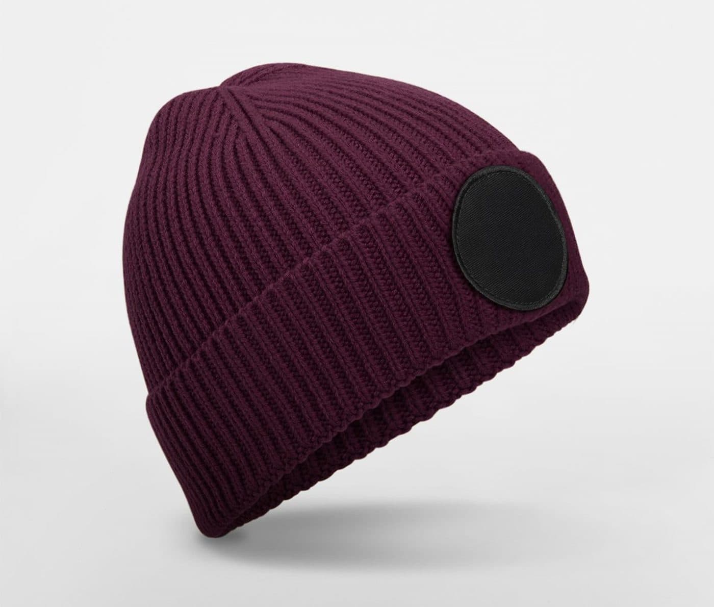 CIRCULAR FASHION PATCH BEANIE coloris Bordeaux / Noir