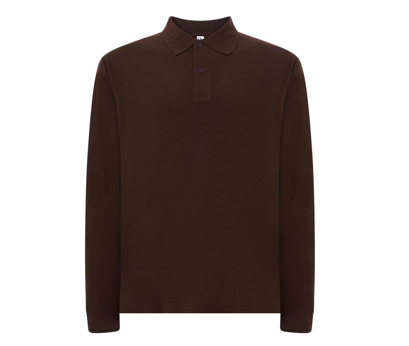 MAN REGULAR LONG SLEEVE POLO coloris Chocolat