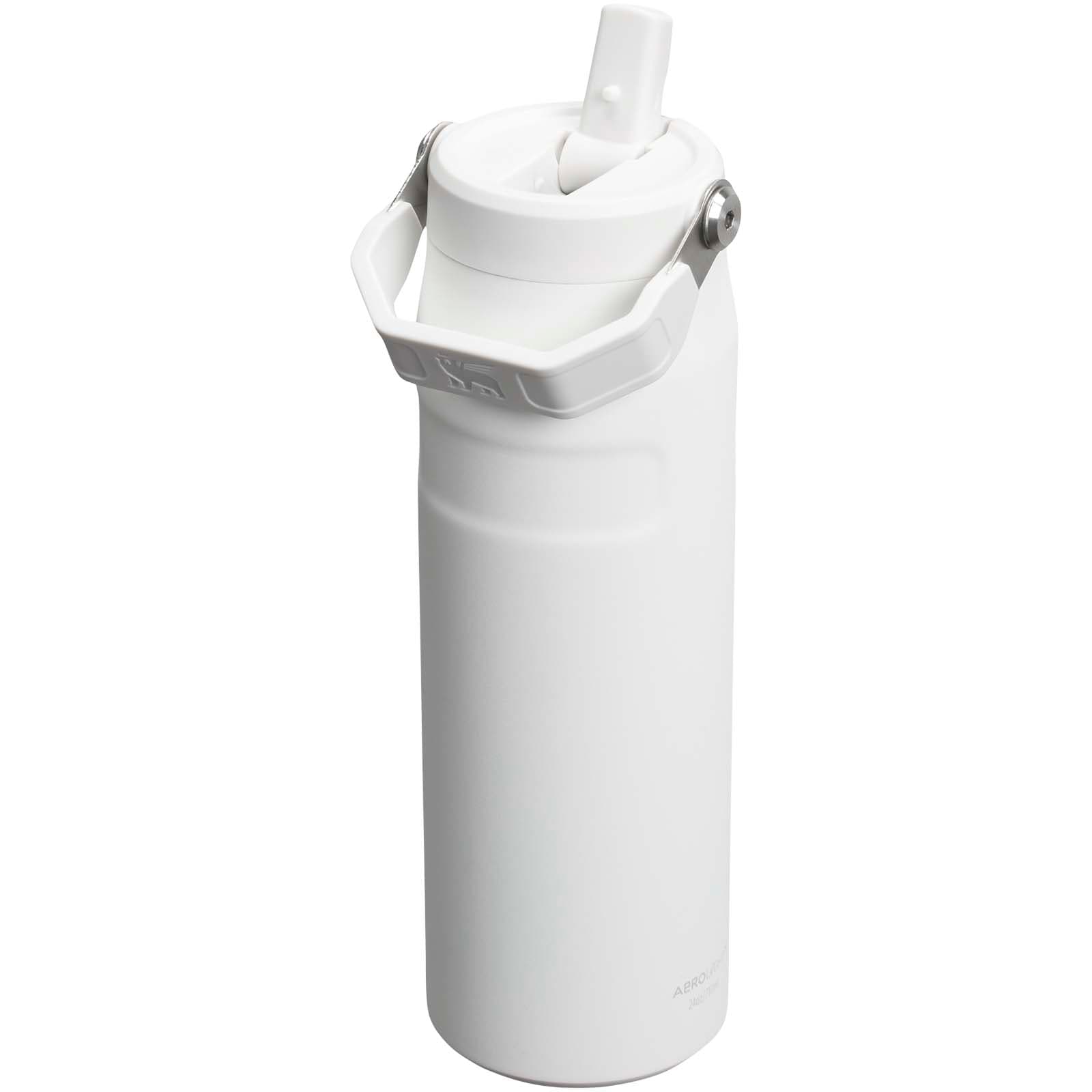Bouteille d'eau de 700 ml avec paille rabattable Stanley IceFlow™ 2.0 coloris Blanc givré