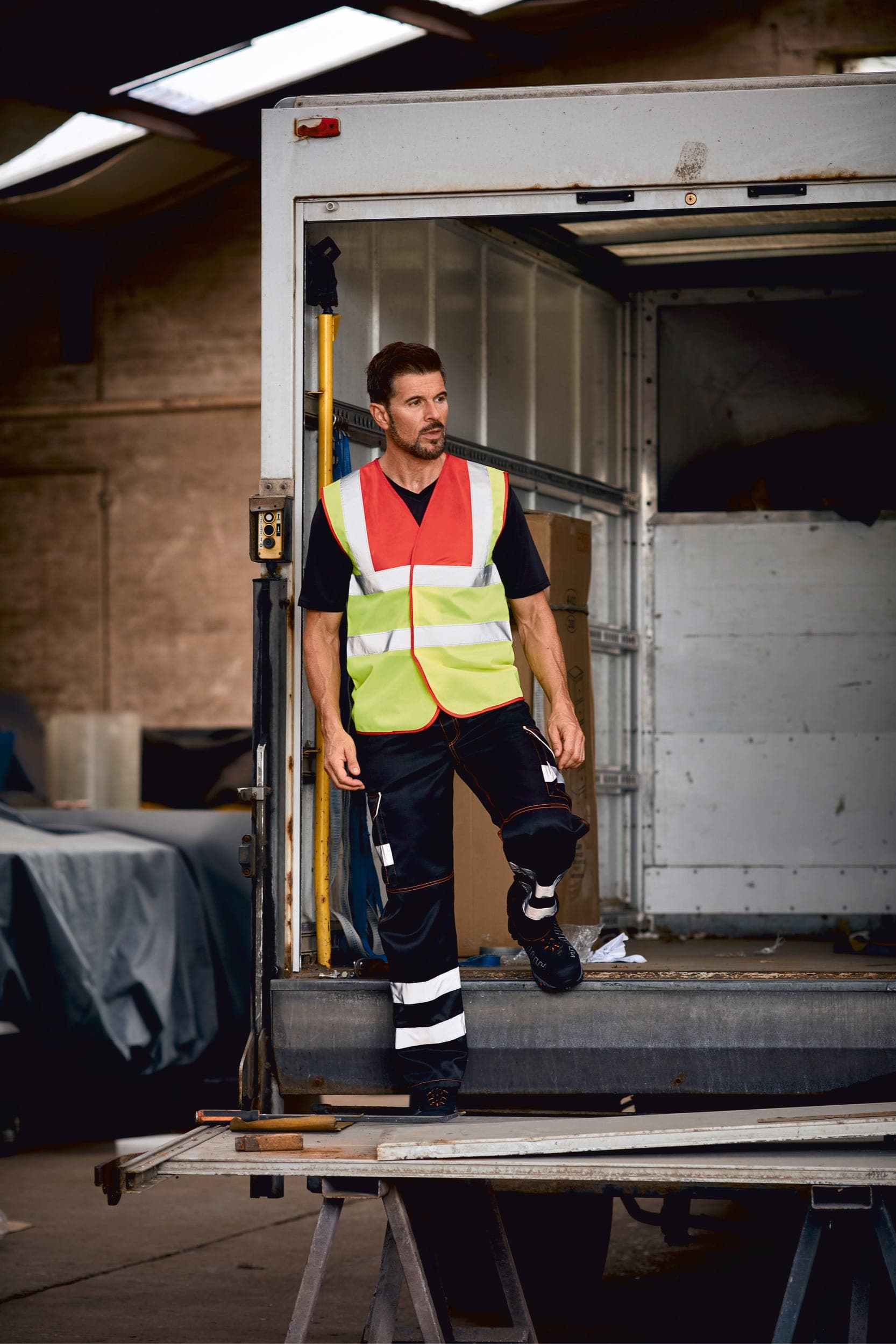 Gilet haute visibilité en situation