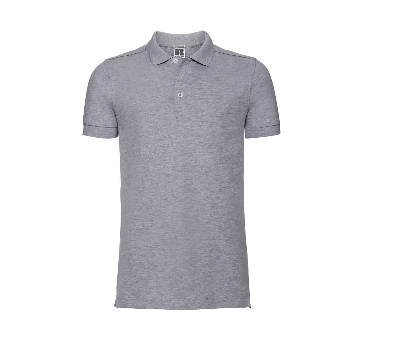 MEN'S FITTED STRETCH POLO coloris Gris oxford clair