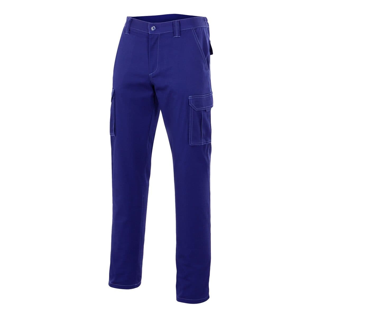 PANTALON MULTIPOCHES coloris Bleu cobalt