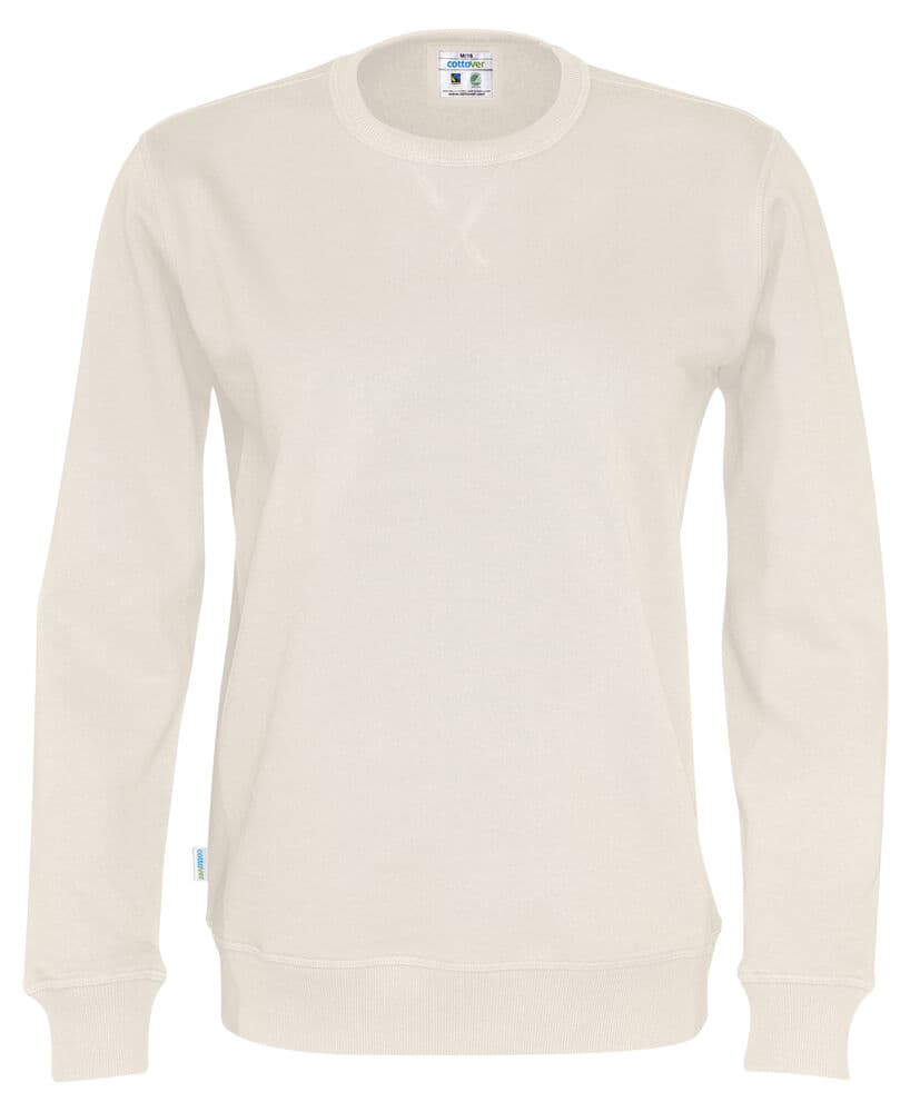 SWEAT COL ROND UNISEXE - CERTIFIÉ GOTS coloris Écru