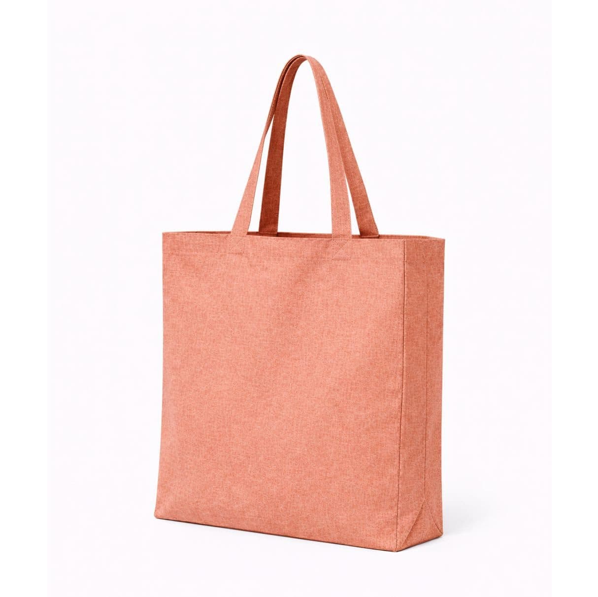 RECYCLED TOTE BAG WITH GUSSET coloris Orange chiné