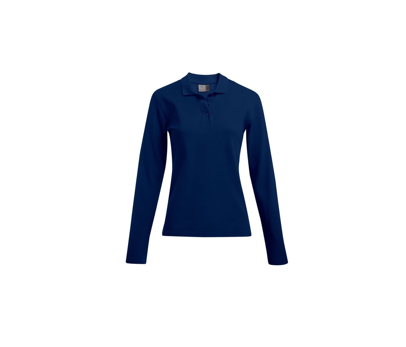 WOMEN’S LONG SLEEVE HEAVY POLO coloris Marine