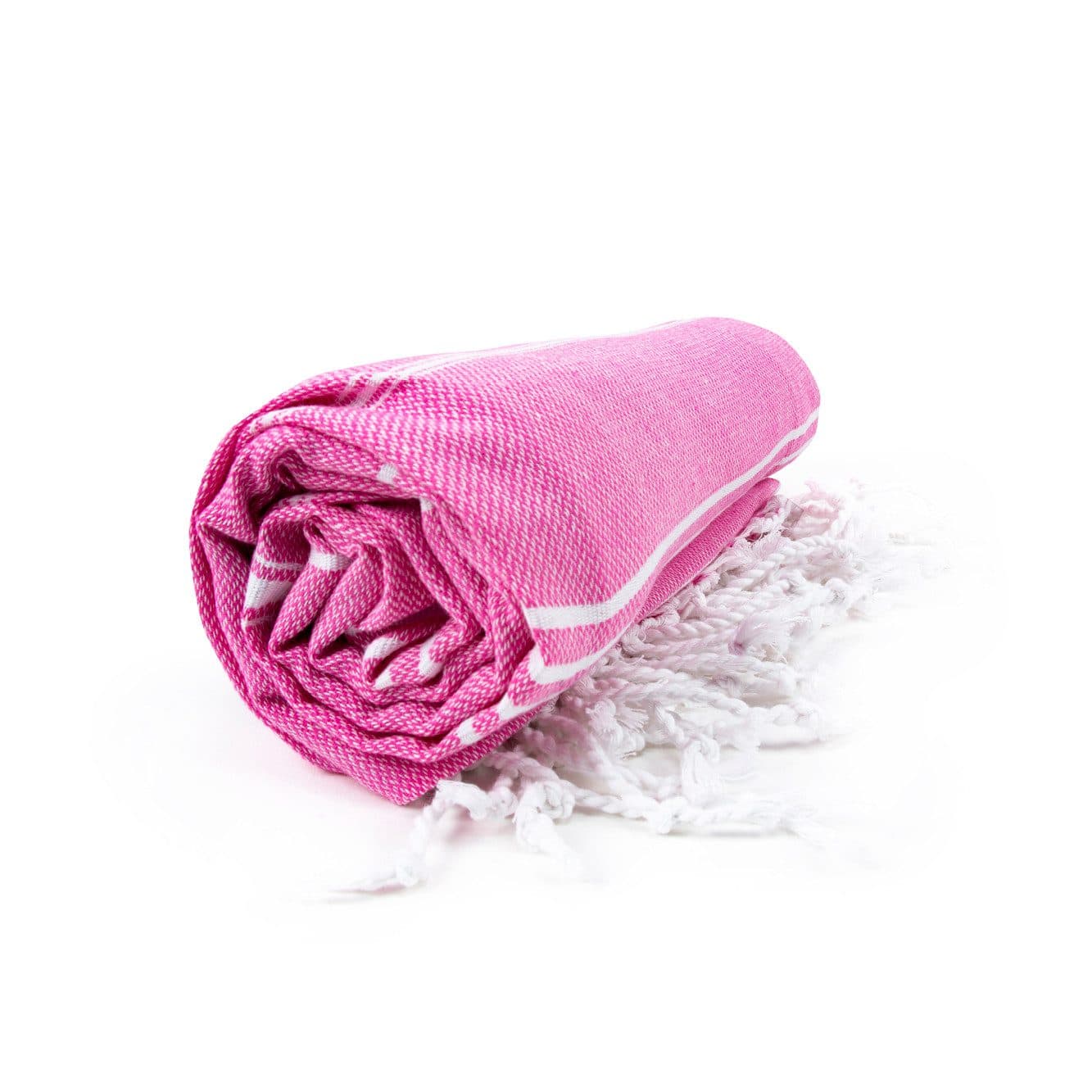 HAMAM SULTAN TOWEL coloris Rose / Blanc