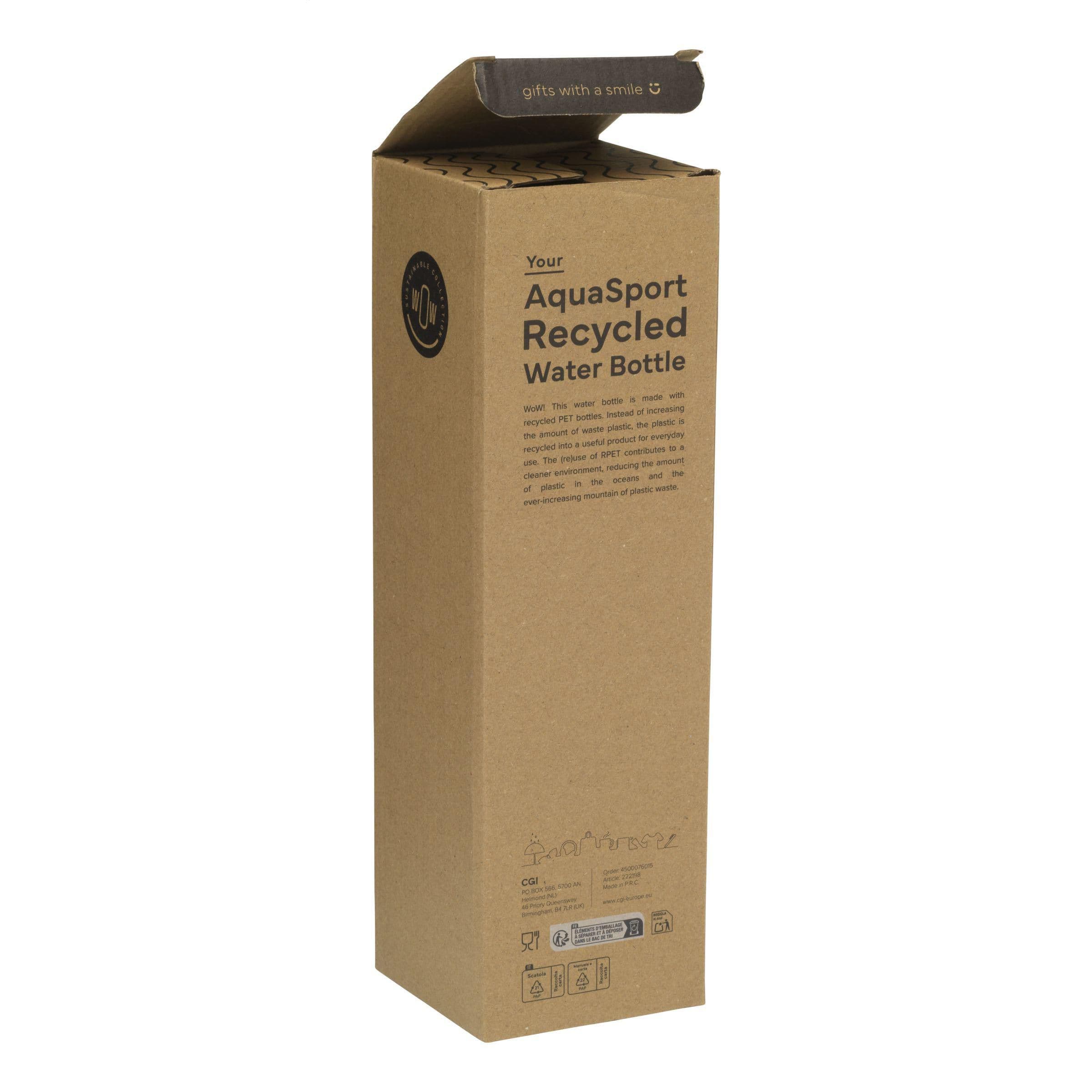 Bouteille d'eau AquaSport RCS recyclée 1 L en situation