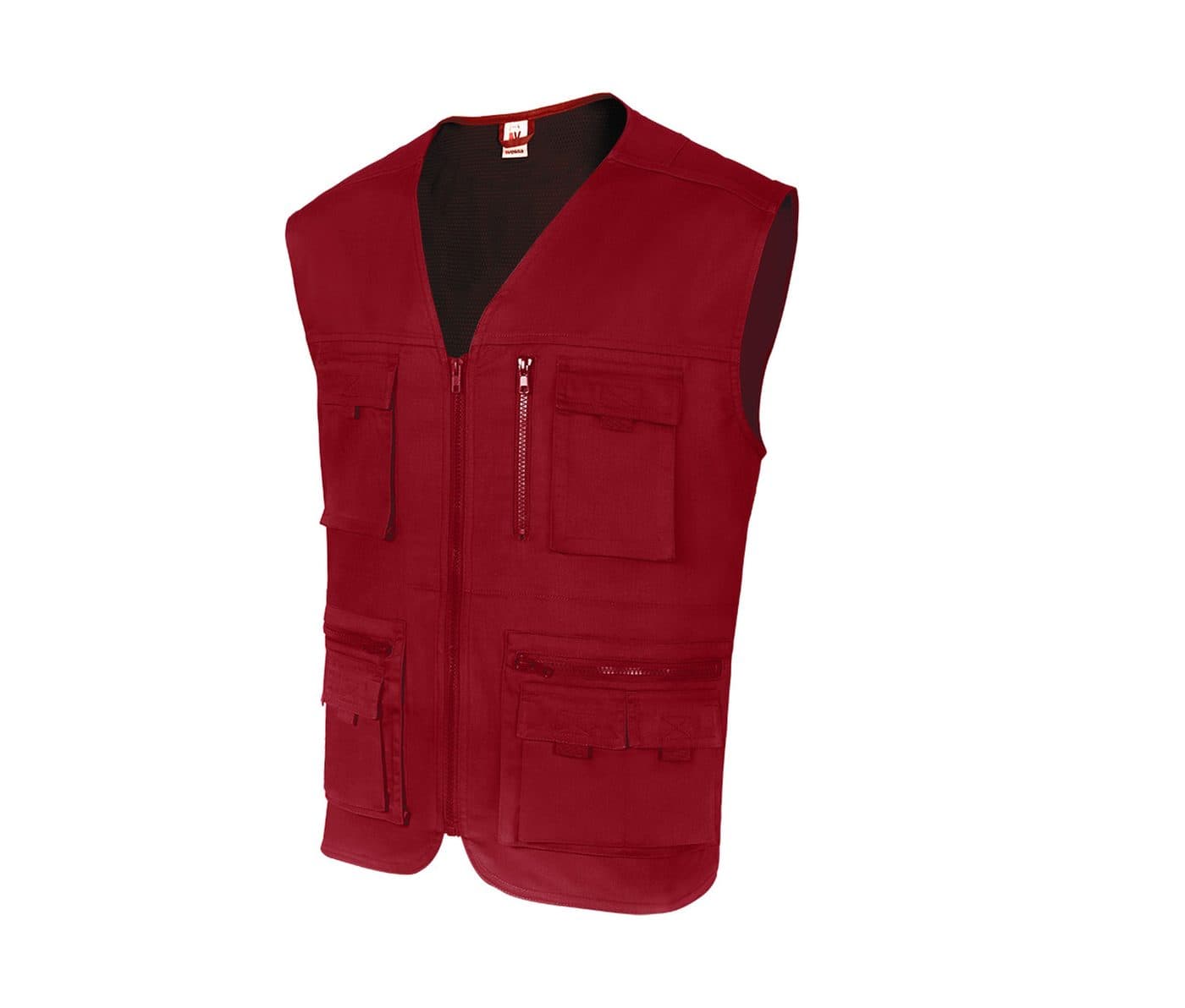 GILET MULTIPOCHES coloris Rouge