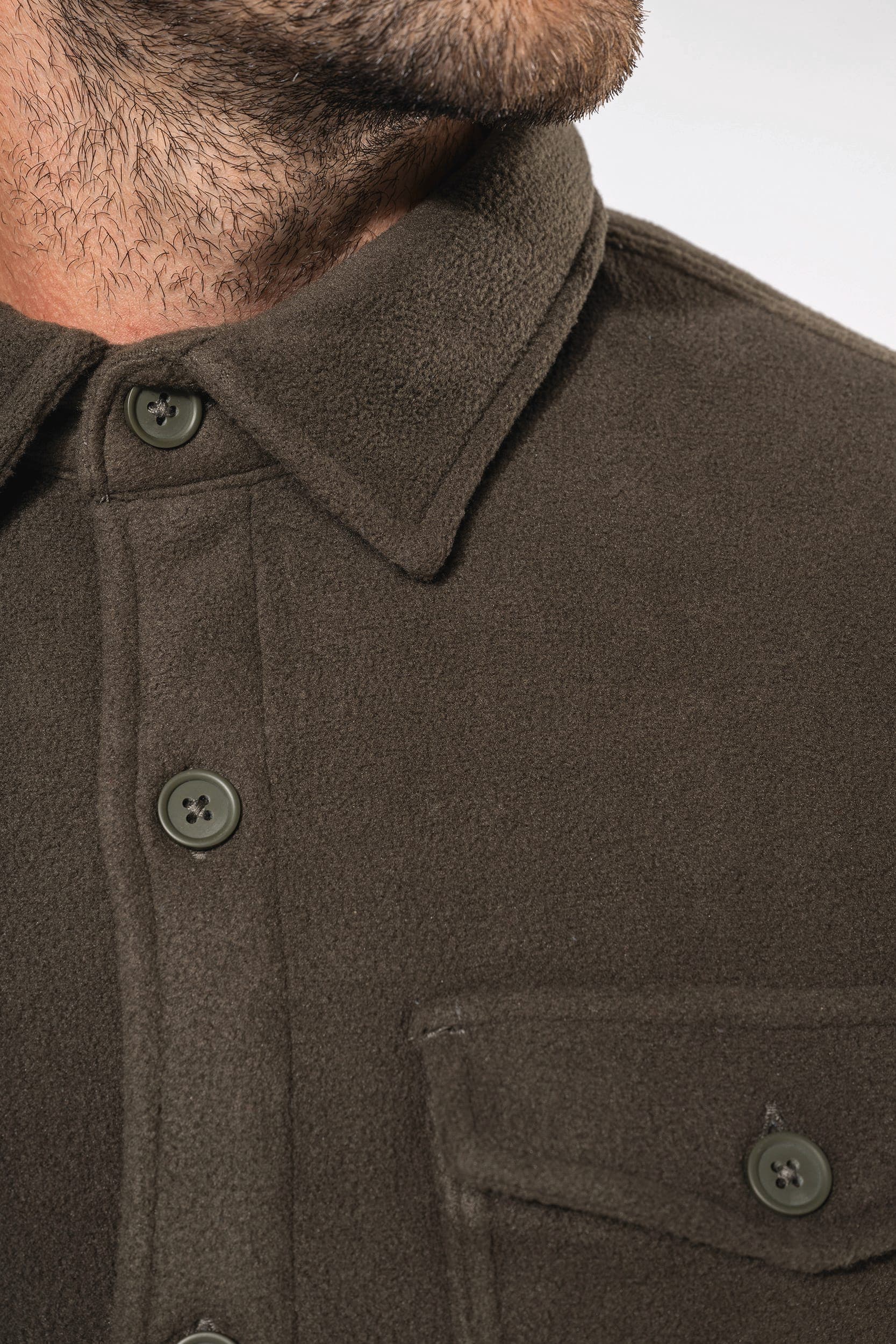 Surchemise polaire doublée sherpa polaire homme en situation