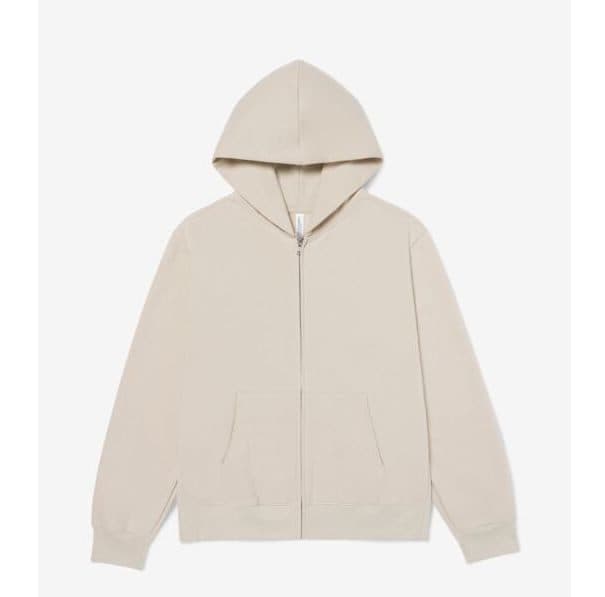 UNISEX HEAVY FULL ZIP HOODIE coloris Gris poussière