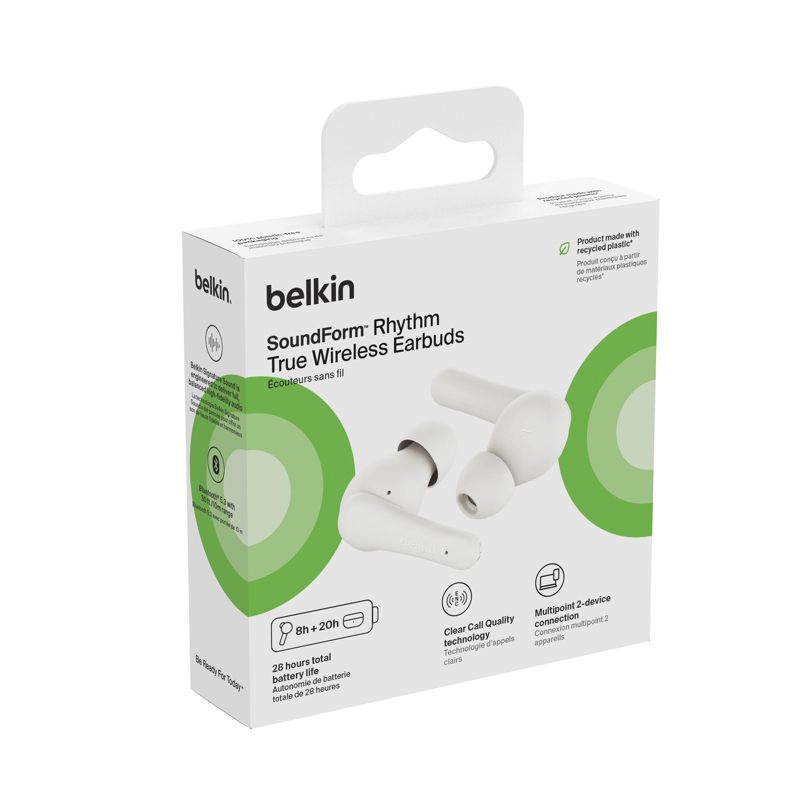 Écouteurs sans fil Belkin SoundForm Rhythm en situation