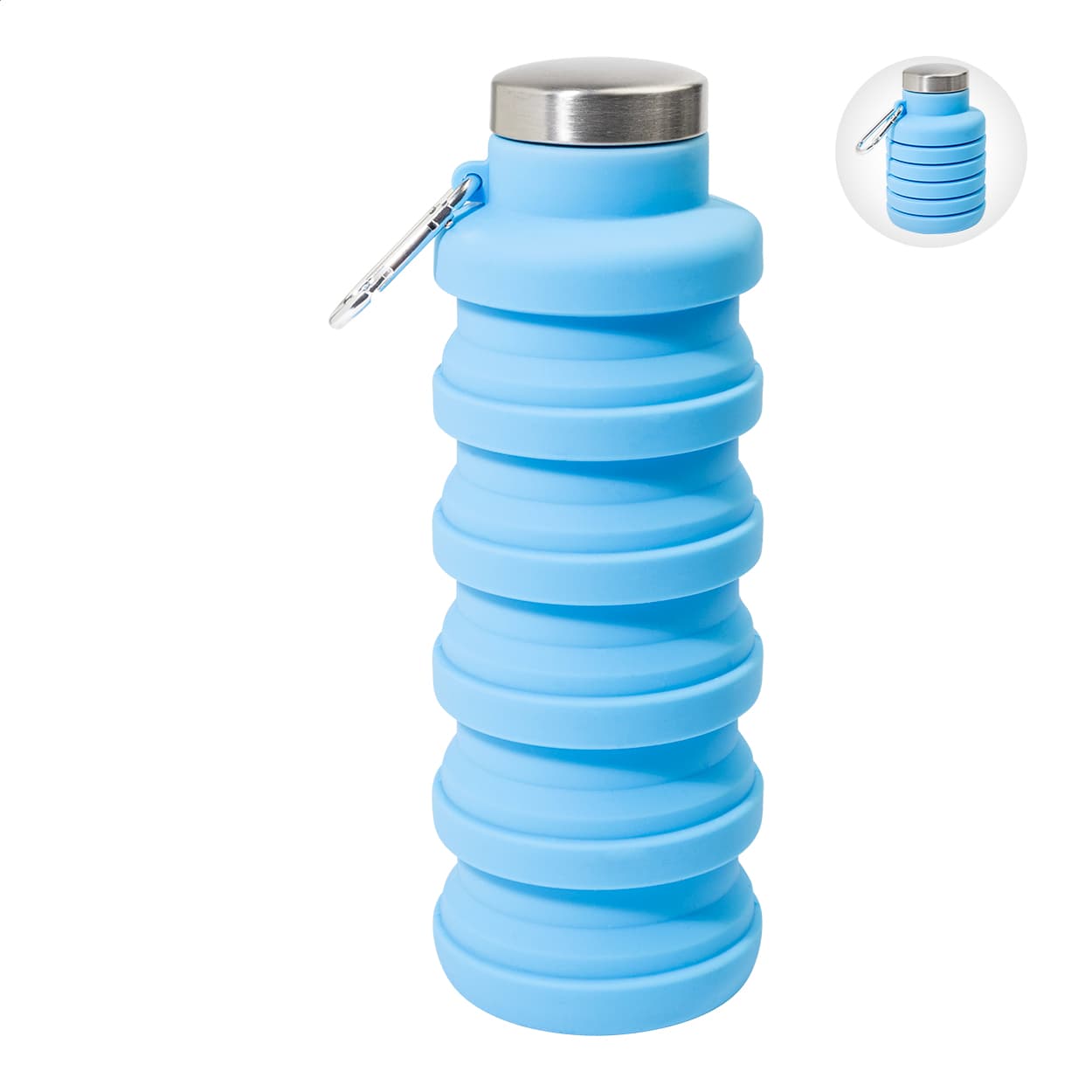 Bouteille pliable coloris Bleu