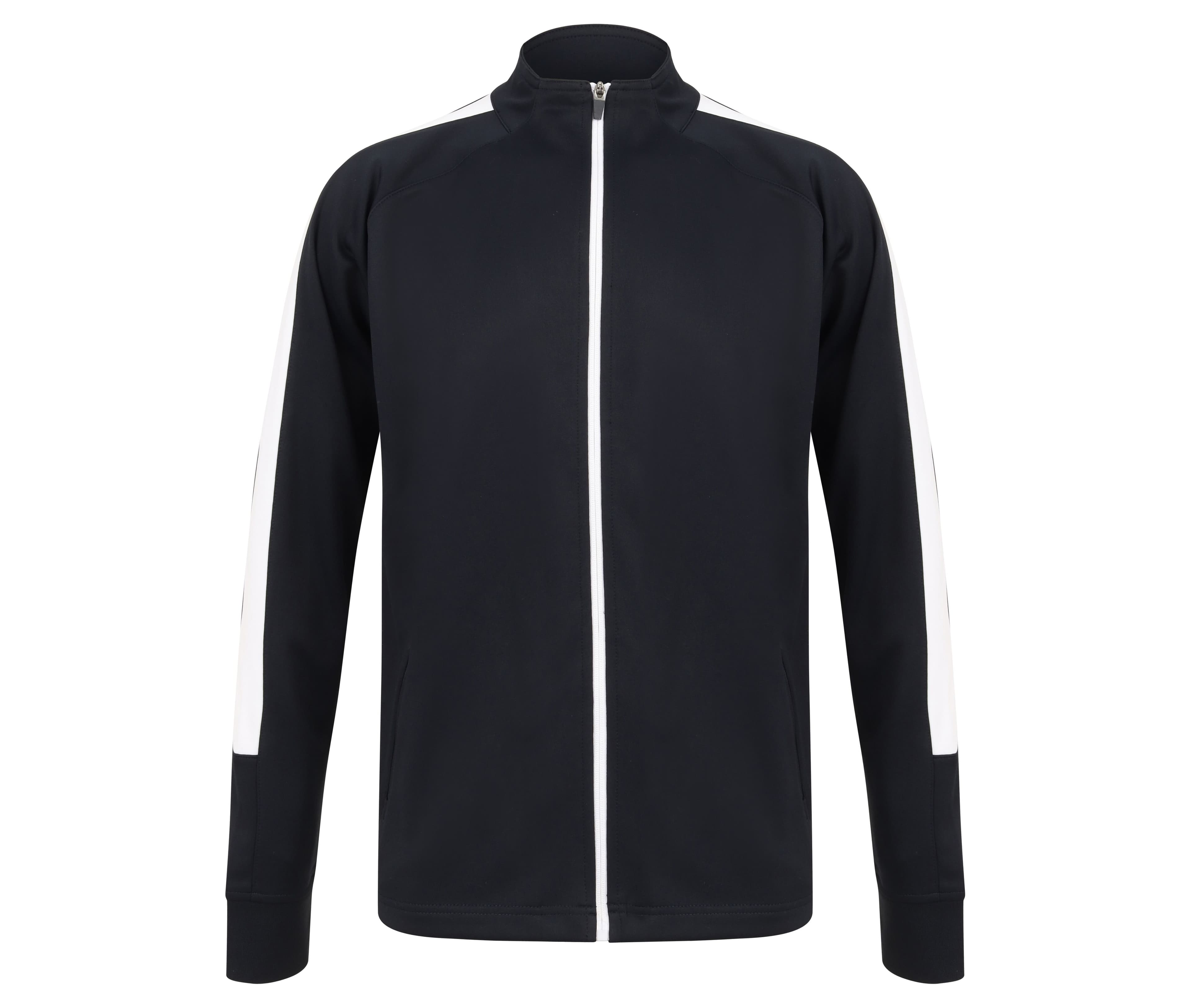 ADULT'S KNITTED TRACKSUIT TOP coloris Marine / Blanc