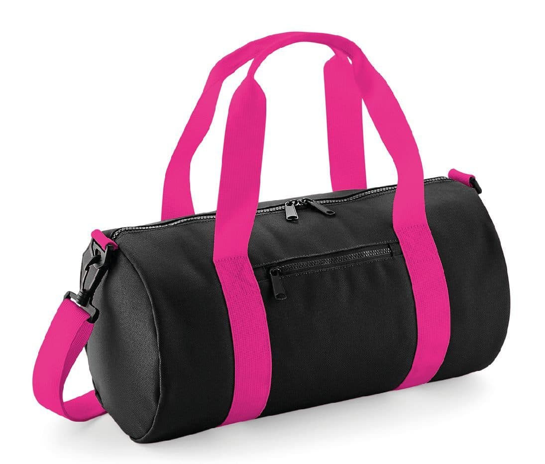MINI BARREL BAG coloris Noir / Fuchsia