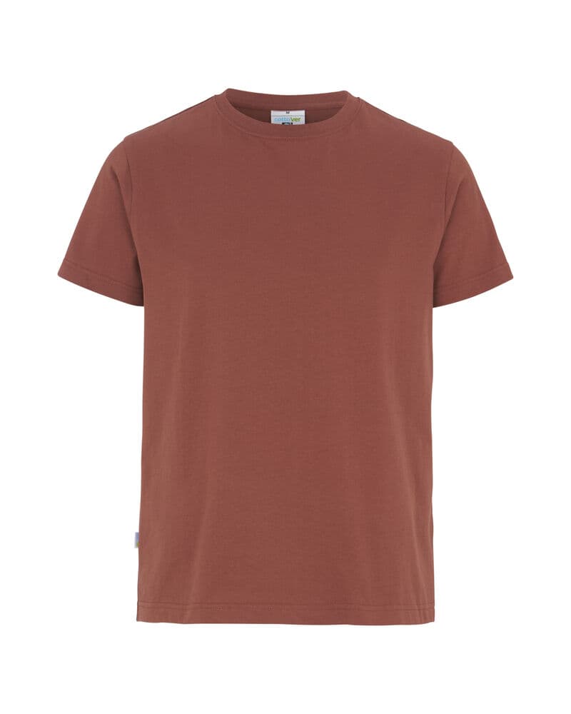 T-SHIRT HOMME - CERTIFIÉ GOTS coloris Rouge rouille
