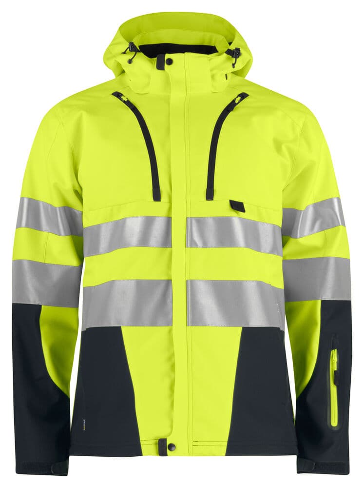 6419 SOFTSHELL SIGNALISATION NON DOUBLÉE EN ISO 20471 CLASSE 3 coloris Jaune / Noir