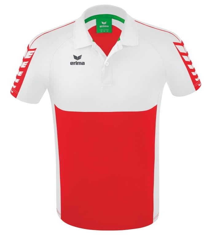 Polo Six Wings coloris Rouge / Blanc