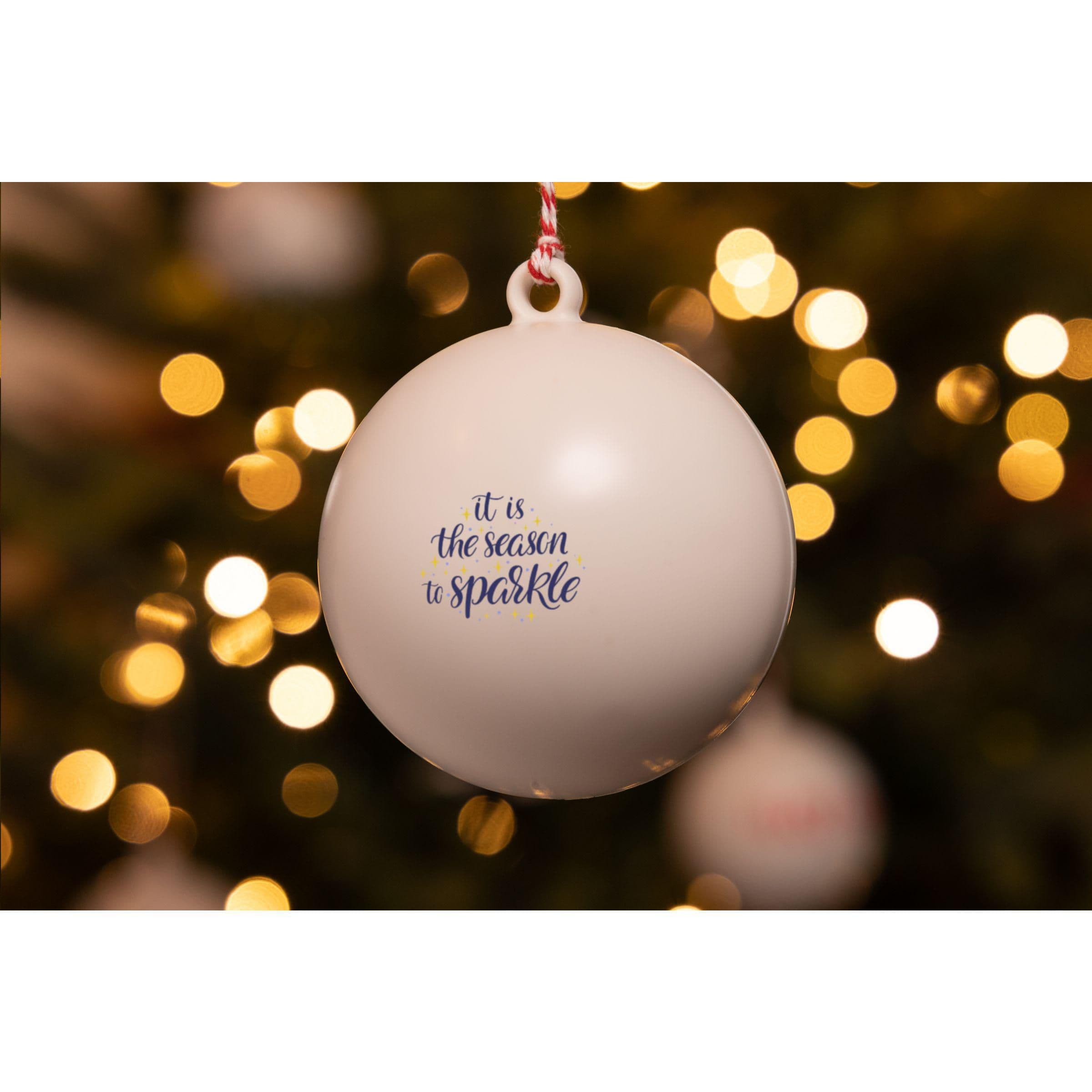 Boule de Noël Ø 7 cm plastique recyclé - fabriqué en Europe en situation