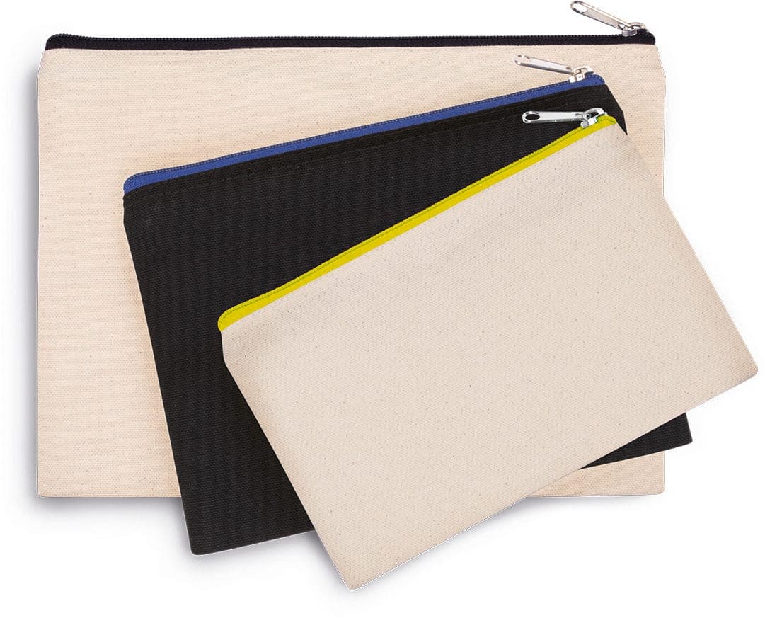 Pochette en coton canvas - petit modèle en situation