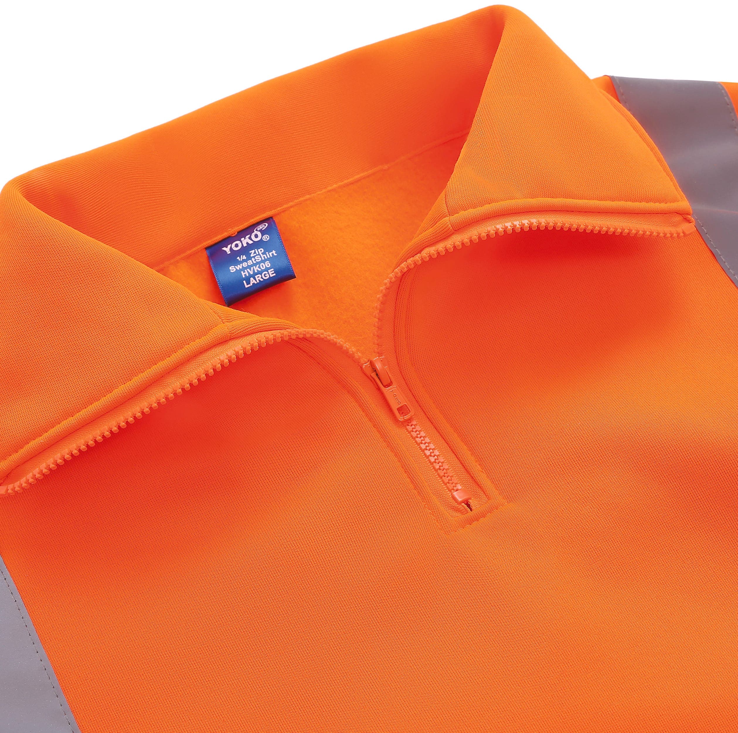 Sweat-shirt 1/4 zip haute visibilité en situation