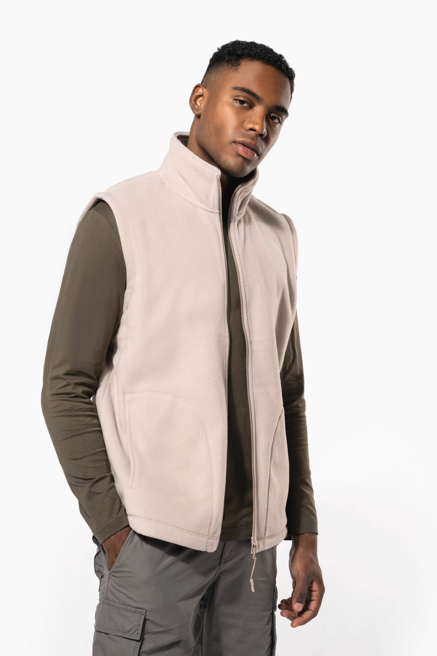 Bodywarmer micropolaire homme en situation