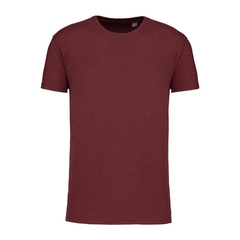 Bio150Ic Men'S Round Neck T-Shirt coloris Lie-de-vin chiné