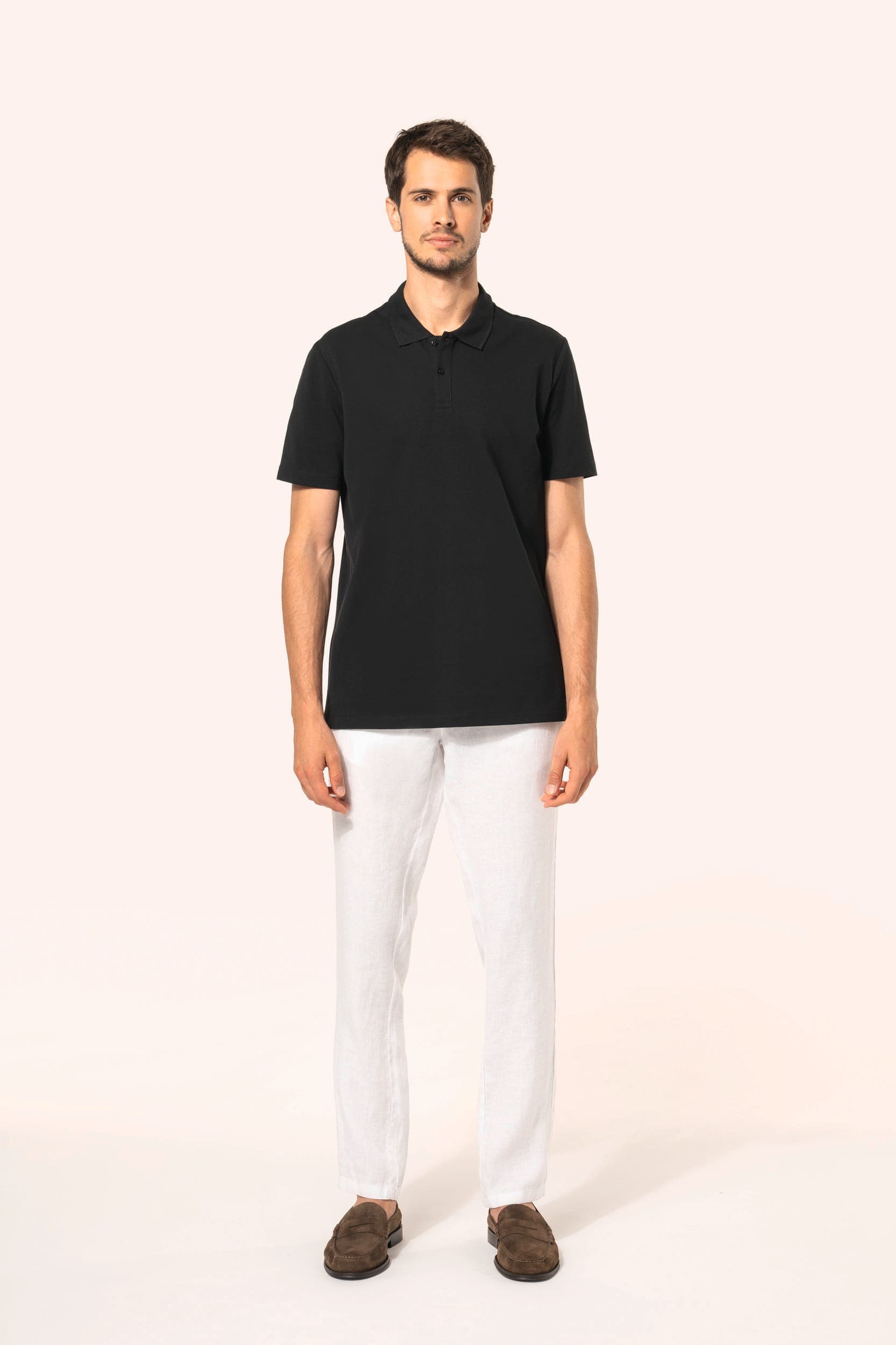 Polo Supima® manches courtes homme en situation