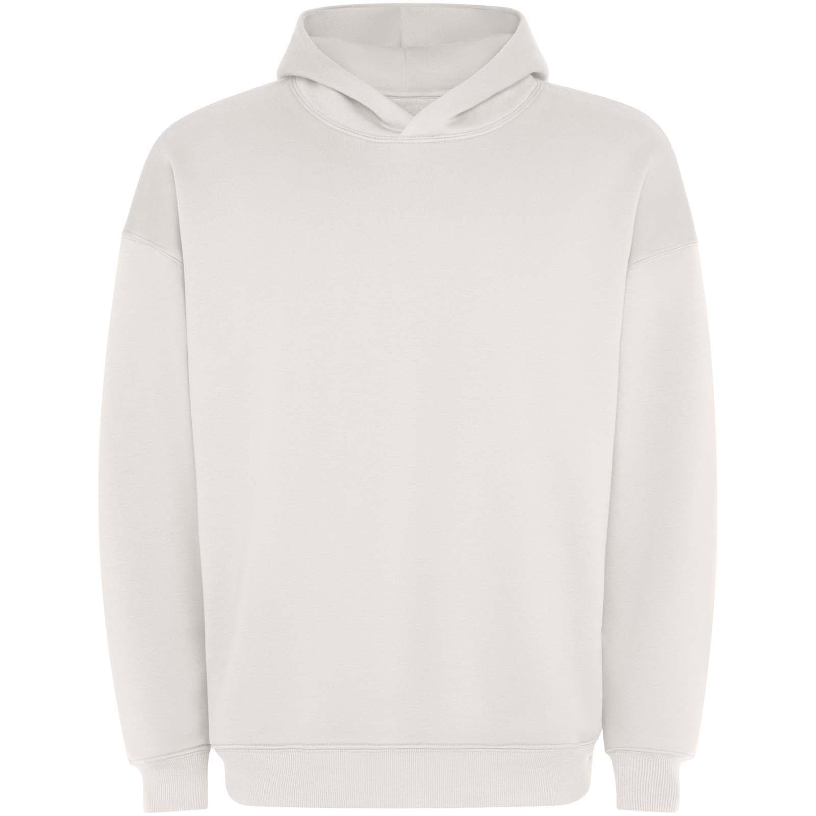 Sweat à capuche unisexe oversize Otto coloris Blanc vintage