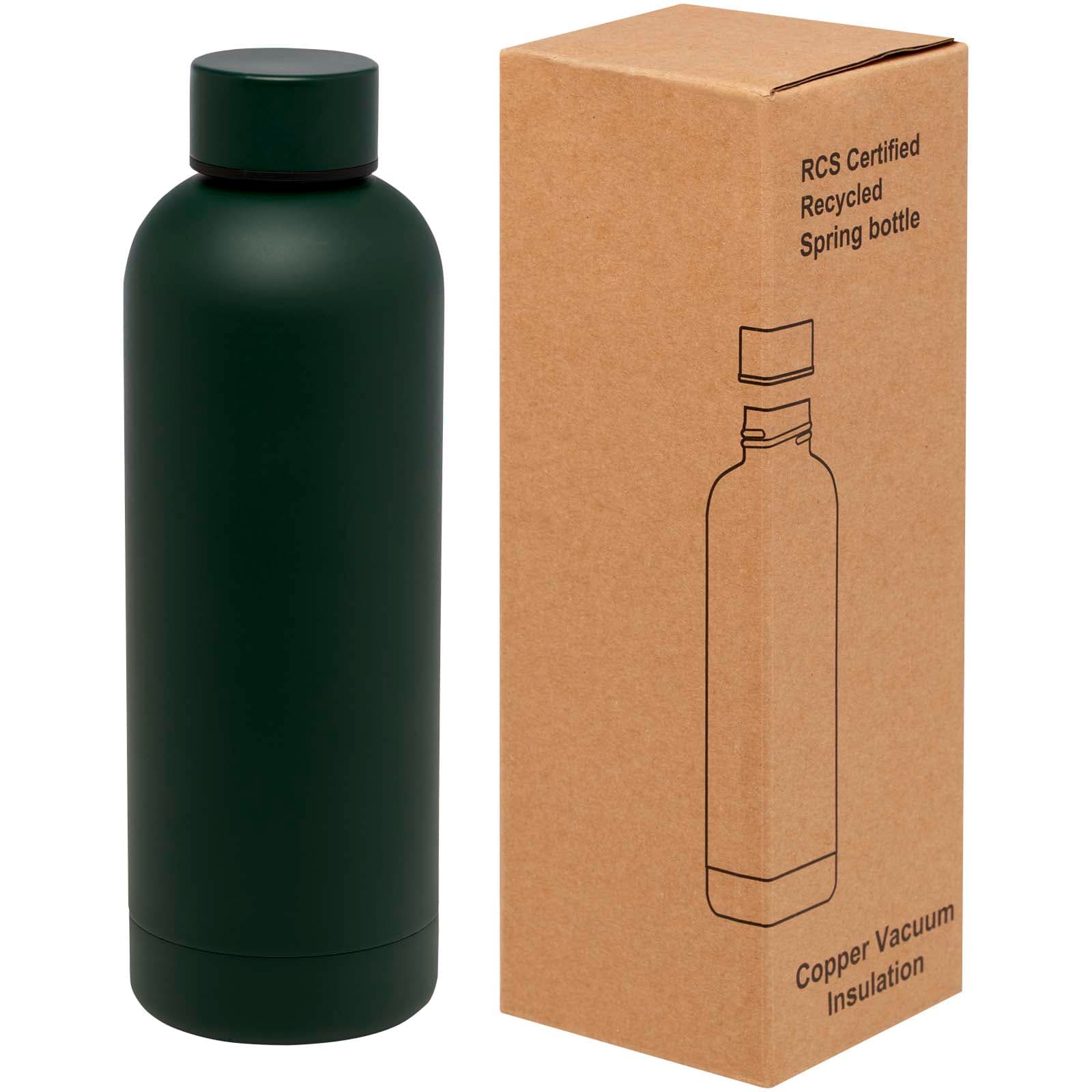 Bouteille isotherme avec isolation par le vide Spring 500 ml en cuivre inoxydable recyclé certifié RCS coloris Vert flash
