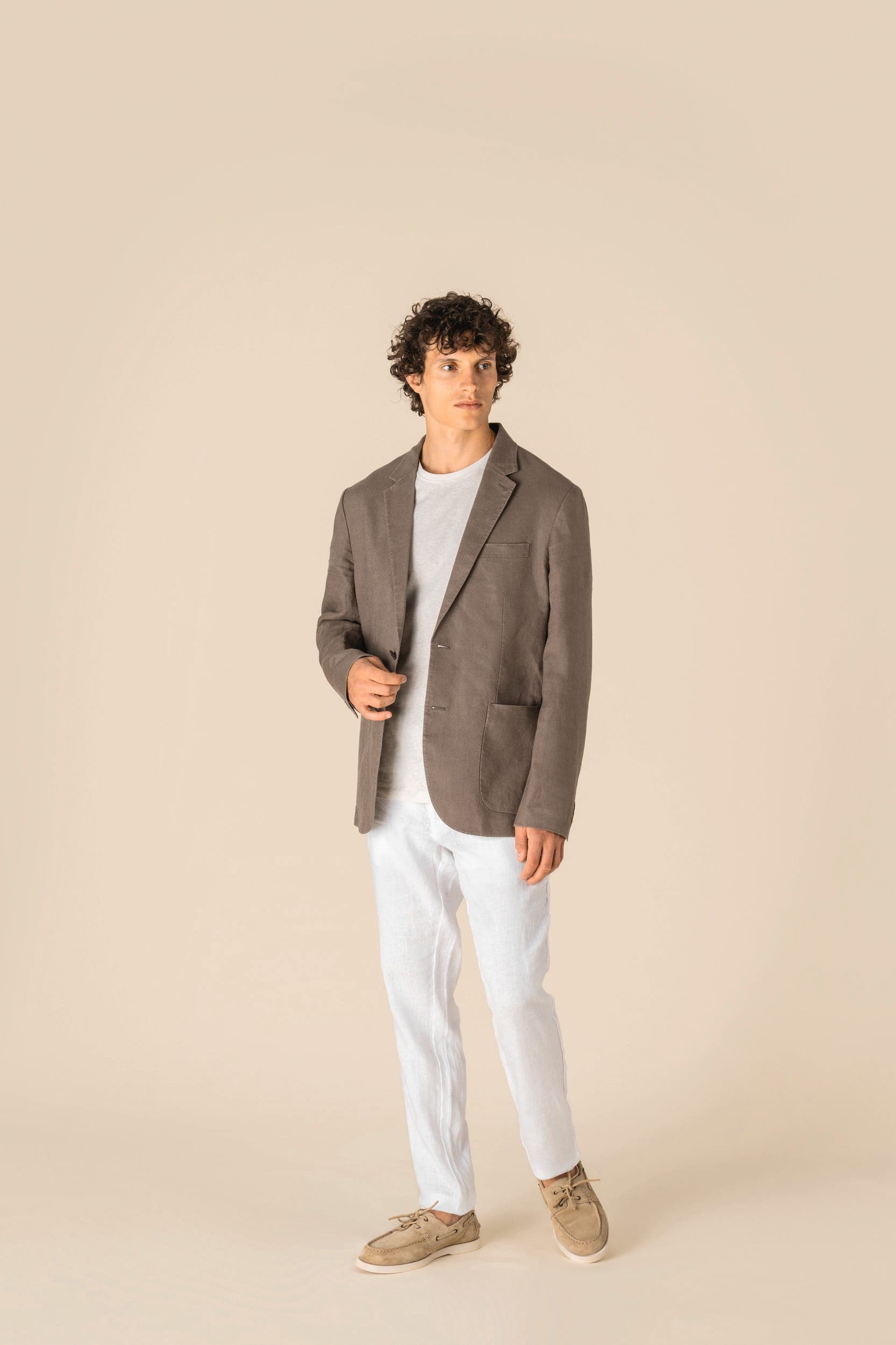 Blazer délavé en lin homme en situation