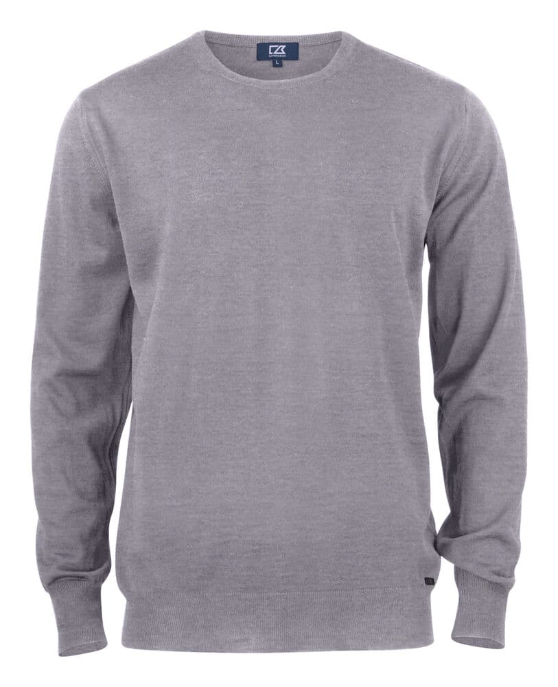 Pull col rond Cutter & Buck Kennewick homme coloris Gris chiné