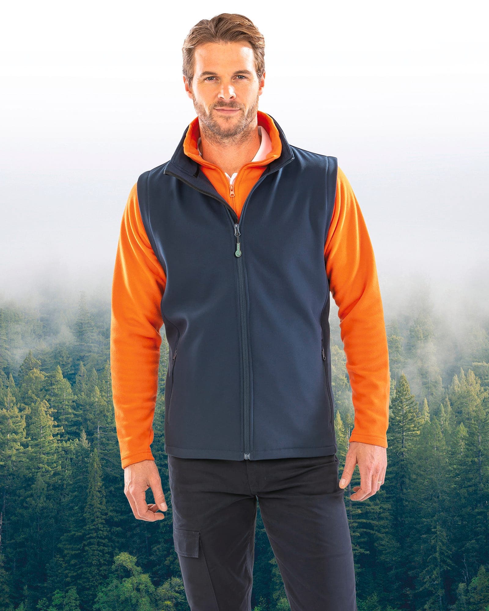 Bodywarmer Softshell Homme Printable en situation