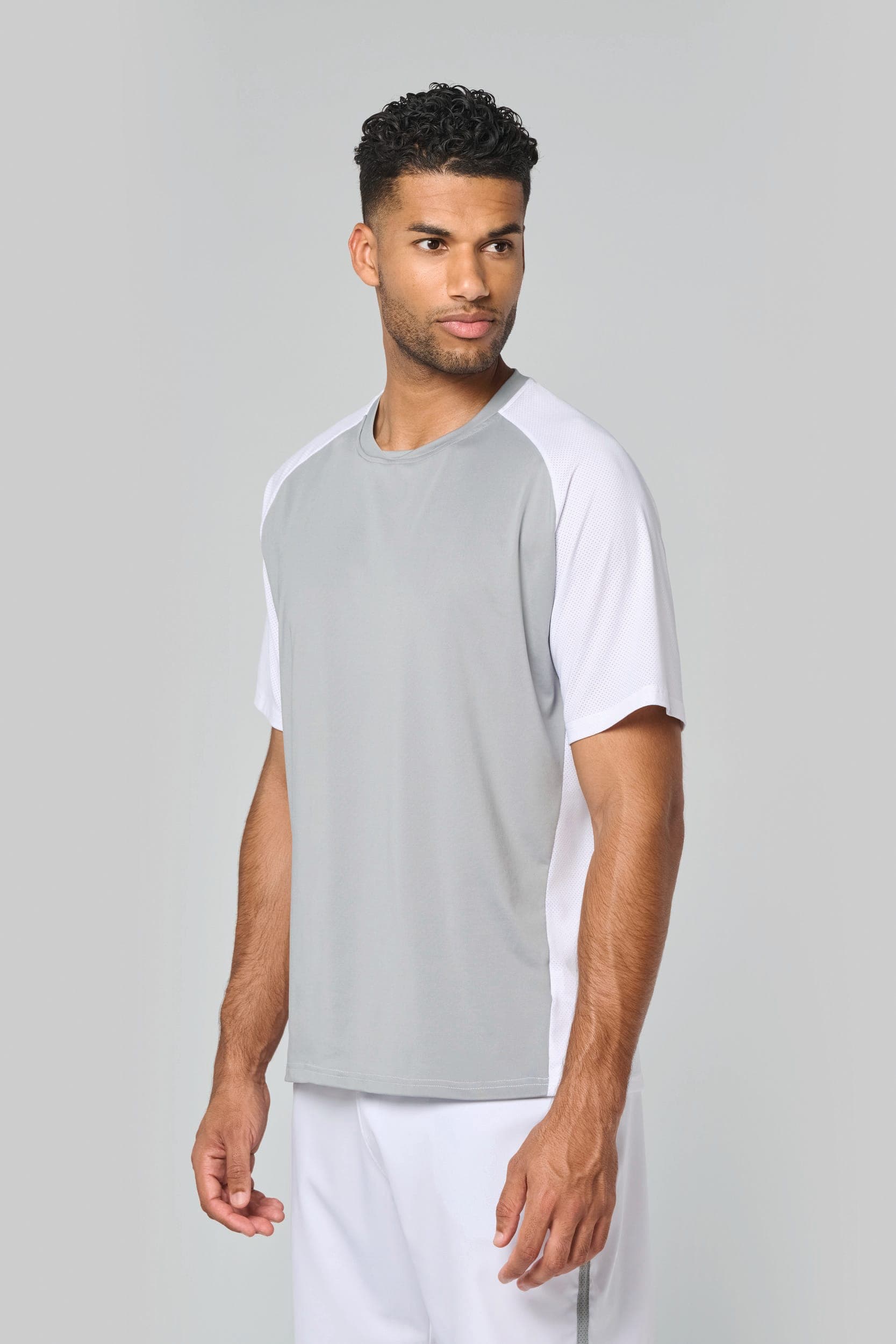 T-shirt de padel bicolore à manches raglan homme