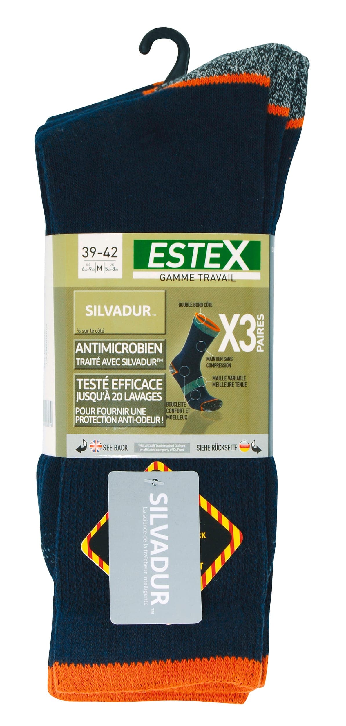 Lot de 3 paires de chaussettes NO COMPRIM en situation