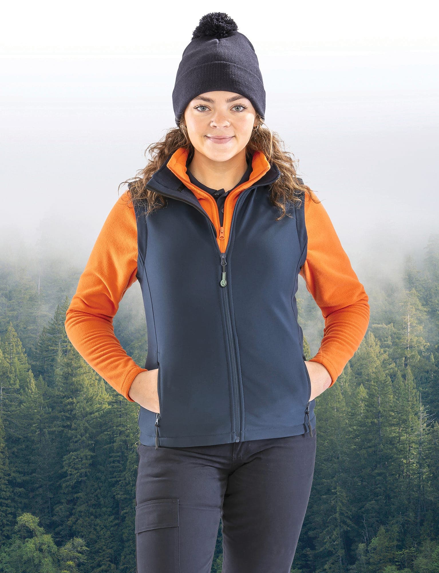 Bodywarmer Softshell Femme Printable en situation