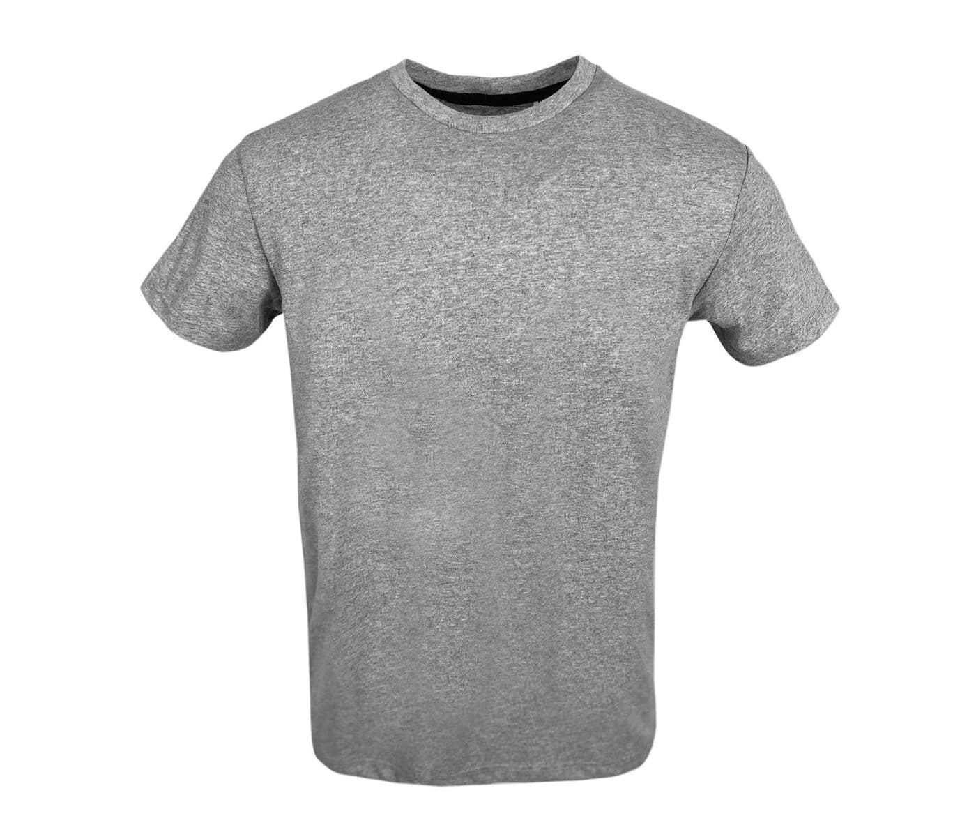 CREW NECK T-SHIRT coloris Gris chiné
